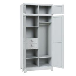 Метален гардероб BTL GR с 9 отделения 200х90х50 см- отворени врати, 2 чекмеджета, 4 рафта