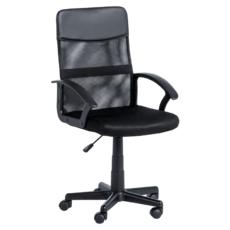 Работен стол АРИА- снимка отстрани, черна еко кожа