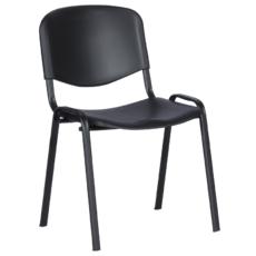 Посетителски стол НИКОЛА- черен полипропилен