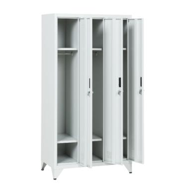 Метален гардероб BTL К с 3 отделения 166х83х45 см- сниман отстрани, отворени врати