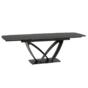 Трапезна маса ТЕМИРА разтегателна- разтегнат, черен цвят керамира