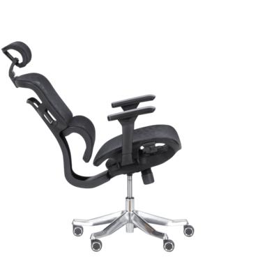 Директорски стол ДИЯН- функция за люлеене или фиксиране в изправена позиция, снимка отстрани