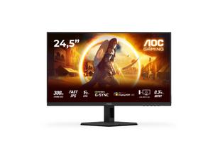 Монитор AOC 25G4SRE, 24.5' Fast IPS WLED, 1920x1080@300Hz (OC 310Hz), 1ms GtG, 0.3ms MPRT, 400cd m/2, 1000:1, 80M:1 DCR, Adaptive Sync, FlickerFree, Tilt, 2xHDMI, DP