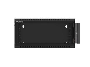 Комуникационен шкаф Lanberg rack cabinet 19' wall-mounted 4U 600 fast assembly (flat pack) black