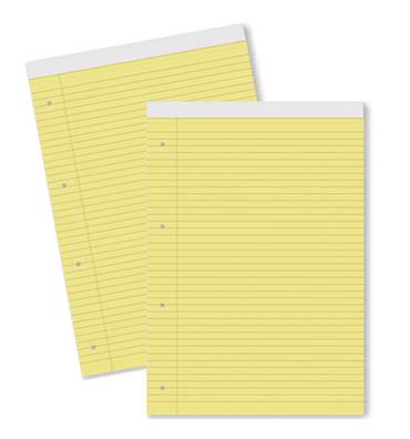 Блокнот с перфорация А4 жълт офсет  40 л линиран