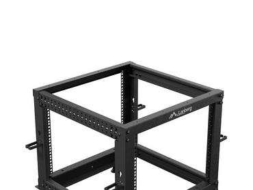 Комуникационен шкаф Lanberg open rack 19' 9U 600x600-1100 adjustable black