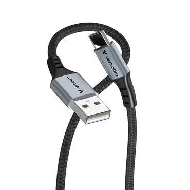 Кабел Verbatim Sync & Charge USB-A to USB-C 18W 120 cm