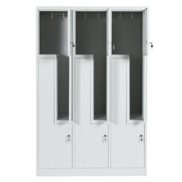 Метален гардероб BTL КK с 6 отделения - с 3 отворени врати отгоре