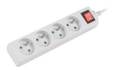 Разклонител Lanberg power strip 1.5m, 4 sockets, french with circuit breaker quality-grade copper cable, white