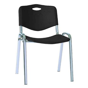 Посетителски стол ИНЕС- черен полипропилен