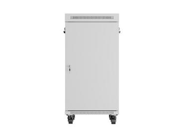 Комуникационен шкаф Lanberg rack cabinet 19' free-standing 22U/600x800 (flat pack) with glass door lcd grey v2