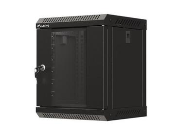 Комуникационен шкаф Lanberg rack cabinet 10' wall-mount 6U/300x300 (flat pack) with glass door black