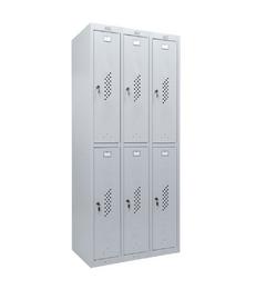 Метален гардероб PMT с 6 отделения 183х90х50 см- сниман отпред, всички врати затворени