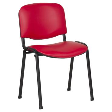 Посетителски стол Gen40 еко кожа- червен цвят