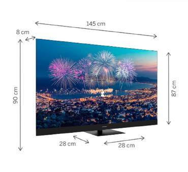 Телевизор Thomson Smart QLED Plus TV 65'; Google TV; 3840 x 2160 (4K UHD), QLED, 4000:1, 60 Hz, DVB-T/T2/C/S/S2, HDR10, Wi-Fi, Bluetooth, LAN, HDMI 2 (2.0) + 2 (2.1), USB 2 (2.0) + 1 (3.0),Built-in Front Speakers, Central Swivel Stand, Black