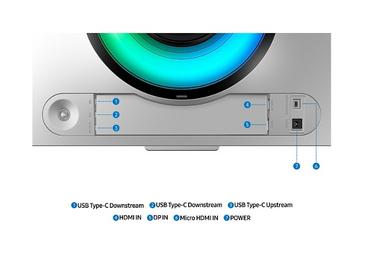 Монитор Samsung LS49DG950, 49' CURVED Odyssey G9 OLED, 1000R, 240Hz, 32:9, 5120 x 1440, 250 cd/m2, Display Port, HDMI, Micro HDMI, USB Hub, Silver