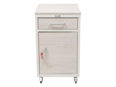 Медицински контейнер PMT TPL6 - сивкав на цвят, сниман в профил, затворени врати, сглобен