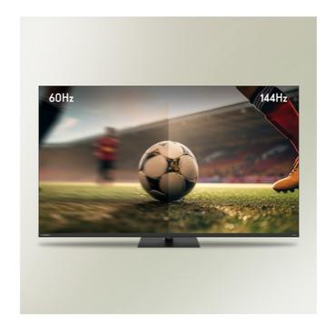 Телевизор Thomson Smart QLED Pro TV 55'; Google TV; 3840 x 2160 (4K UHD), DLED, 144 Hz, DVB-T/T2/C/S/S2, HDR10, Wi-Fi, Bluetooth, LAN, HDMI 4 (2.1), USB 2 (2.0) + 1 (3.0), Central Swivel Stand, Black