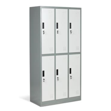 Метален гардероб BTL KL с 6 отделения 185х90х45 см- затворени врати