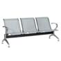 Посетителска пейка BTL 30- триместна, сива, метална, пейка