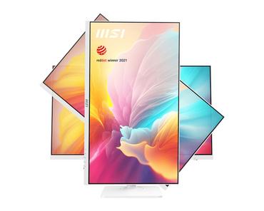 Монитор MSI Modern MD2712PW, 27', 100Hz, 1ms, IPS, 1920x1080 (FHD), 16:9, Flat, HDR Ready, EyesErgo, AG, MSI Display Kit, 117% sRGB, 300 nits, 1000:1, RedDot Winner, 1xHDMI1.4, 1xTypeC DP alt. w/PD (15W), Speakers 2x3W, Pivot, Heigh Adj., VESA, White, 5.8