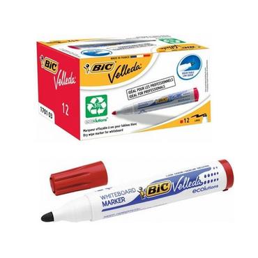 Кутия опаковка маркер за бяла дъска Bic червен