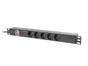 Разклонител Lanberg power distribution unit (pdu) 19' 1U 16a 2m 5x schuko outlets black