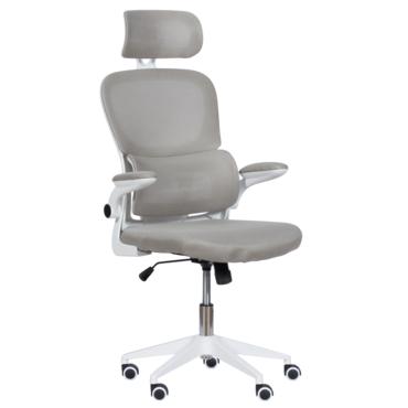 Директорски стол АТИЛА- снимка отпред, сив цвят