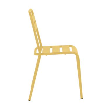 Градински стол ФЛАМБО- метална конструкция в жълто