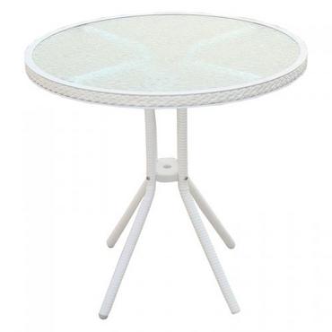 Ратанова маса ЕВА- бял цвят на ратана