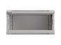 Комуникационен шкаф Lanberg rack cabinet 19' wall-mount 4U/540x350 (flat pack) with glass door grey