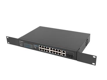 Комутатор Lanberg switch 16x 100mb poe+/2x 1GB/1x sfp unmanaged rack 10' & 19' gigabit ethernet 150w