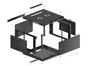 Комуникационен шкаф Lanberg rack cabinet 19' wall-mount 6U/600x600 for self-assembly with metal door black (flat pack)