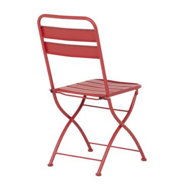 Градински сгъваем стол ЙОЛИ-червен цвят на метала