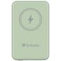 Външна батерия Verbatim MCP-10GN Power Pack 10000 mAh with UBS-C PD 20W / Magnetic Wireless Charging 15W Green