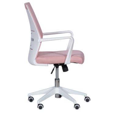 Работен стол КРАСИМИРА-сниман отстрани, розова дамаска