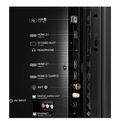 Телевизор Hisense 50' E7Q, 4K Ultra HD 3840x2160, QLED, Quantum Dot, HDR 10+, HLG, Dolby Vision, DTS Virtual X, Smart TV, WiFi, Light Sensor, BT, Anyview Cast, 3xHDMI, 2xUSB, LAN, CI+, DVB-T2/C/S2, Black