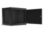Комуникационен шкаф Lanberg rack cabinet 19' wall-mount 9U/600x450 for self-assembly with metal door  black (flat pack)