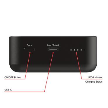 Външна батерия Verbatim Charge 'n' Go Essentials Power Bank Magnetic Wireless 20000mAh Black