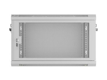 Комуникационен шкаф Lanberg rack cabinet 19' wall-mount 6U/600x450 with perforated door grey (flat pack)