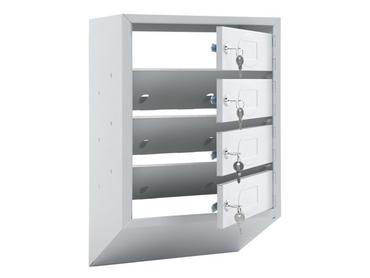 Пощенска кутия PMT PB 4C KL- сива, с 4 отворени клетки