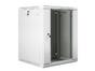 Комуникационен шкаф Lanberg rack cabinet 19' wall-mount 15U / 600x600 for self-assembly (flat pack), grey