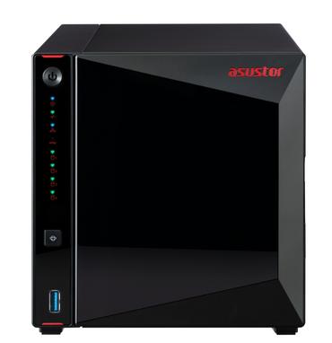 Мрежов сторидж Asustor AS5304T, 4-Bay NAS, Intel Celeron J4105 Quad-Core 1.5 GHz (burst up 2.5 GHz), 4 GB SO-DIMM DDR4,4 x 2.5'/3.5' SATA3 HDD or SSD 2.5 GbE x 2, USB 3.2 Gen 1 Type A x 3, WOW (Wake on WAN), WOL, System Sleep Mode, AES-NI hardware encrypt