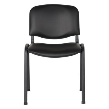 Посетителски стол еко кожа- snimka otpred