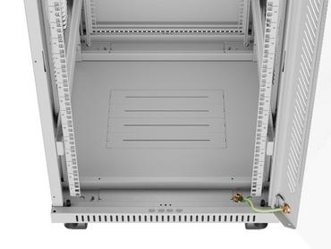 Комуникационен шкаф Lanberg rack cabinet 19' free-standing 22U/600x800 (flat pack) with glass door lcd grey v2