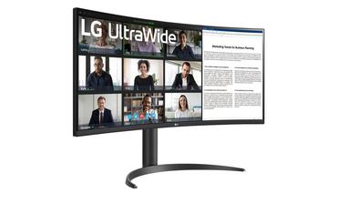 Монитор LG 34WR55QK-B 34' UltraWide AG , Curved 21:9 VA Panel, 5ms, 3000:1, 300 cd/m2, WQHD 3440x1440, HDR10, sRGB 99% , USB type-C 65W , 100Hz, HDMI, DisplayPort, PBP, Height Adjustable, Tilt, Reader Mode, Headphone Out, Black