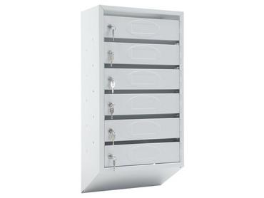 Пощенска кутия PMT PB 6C KL- сива, със шест клетки, затворени