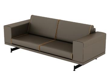 Диван триместен МАРКЕЛИ TRY 03 - сниман от дясно, кафяв цвят