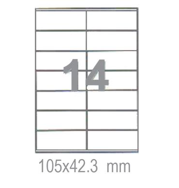 Самозалепващи етикети 105х42.3 14 бр.