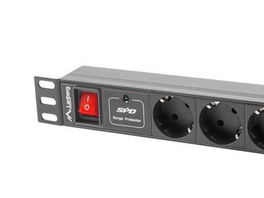 Филтър Lanberg power distribution unit (PDU) 19'1U 10A 7 SOCKETS SCHUKO 2M, black